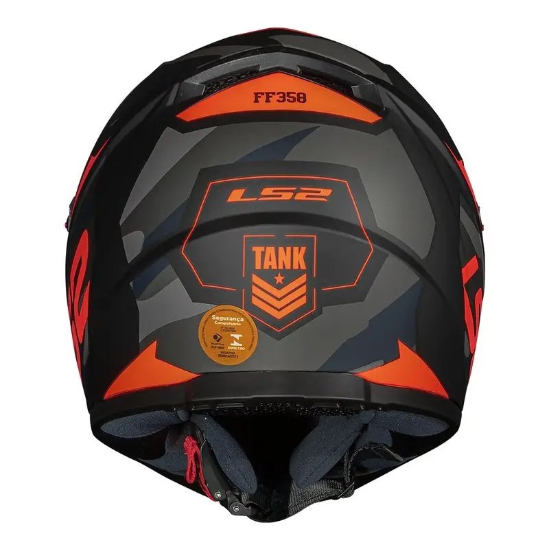 LS2 FF358 Classic Tank Laranja — imagem 2
